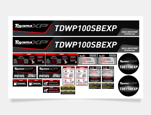 出口發(fā)動(dòng)機(jī)組黑色全套貼紙